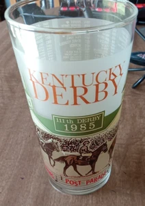 1985 Kentucky Derby Churchill Downs Mint Julep Souvenir Glass Horse Racing - Picture 1 of 5