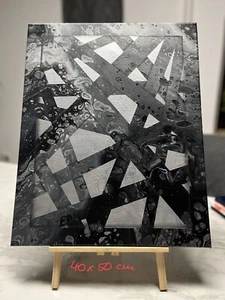 3D Effekt Acryl Bild auf Leinwand, 40x50 cm, Unikat, handgefertigt - Bild 1 von 3