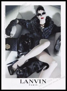 Lanvin Paris Clothing 2000s Print Advertisement Ad 2009 Legs Black Cats - Picture 1 of 1