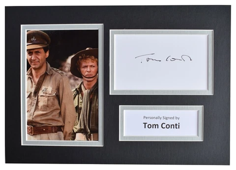 Tom Conti Signed Autograph A4 photo display Film Mr Lawrence David Bowie COA Cover