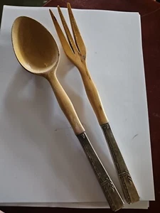 Juego para servir ensaladas GRENOBLE 1937 asas plateadas sin monogramas - Imagen 1 de 2