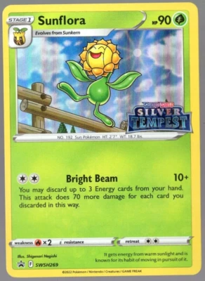 Sunflora SWSH269 Pre Release Promo Silver Tempest Pokemon TCG NM - Image 1 of 2
