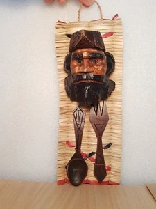 Vintage Japan Made Hokkaido Ainu woodraft Wall Decoration (25cm) - Bild 1 von 5