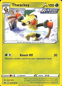 Thwackey 017/198 - Chilling Reign - Uncommon - Pokemon Card - NM - Picture 1 of 2
