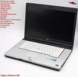 Fujitsu Lifebook E780 15.4 " HD Intel Core i7 320GB 4GB Geforce Gt 330M Windows - Picture 1 of 12