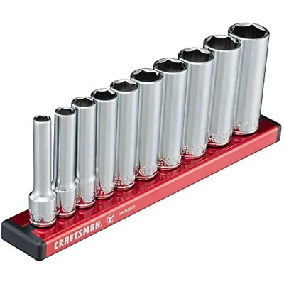 CRAFTSMAN V-SERIES Socket Set, Deep MM, 1/4 Inch Drive, 10 Piece (CMMT17515V) - Image 1 of 4