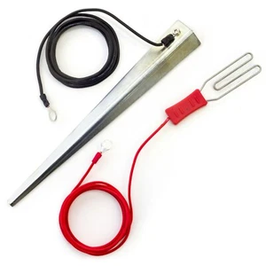 Connecteur de piquet de terre et de clôture fils pour énergie de clôture électrique - Photo 1/8