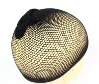 Hair Elastic Wig Cap Fishnet Liner Weaving Mesh Stocking Sleep Net Black Beige - Image 1 of 4