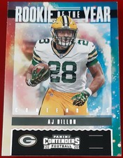 PANINI CONTENDERS FOOTBALL 2020 NFL AJ DILLON GREEN BAY PACKERS ROOKIE THE YEAR