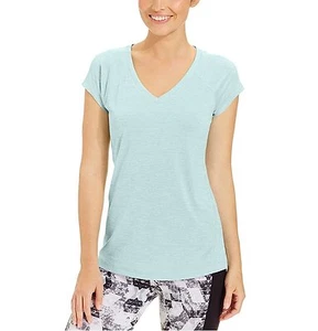 Neu IDEOLOGY Damen Kurzarm T-Shirt Oberteil Burn-out Mint Freizeit Aktiv - Bild 1 von 7