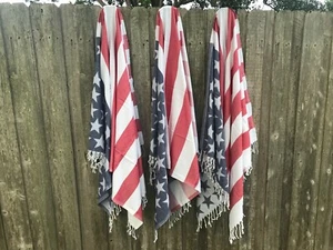 4th OF JULY USA AMERICA STARS/STRIPES AMERICAN FLAG BEACH TOWEL USA FLAG 39"X69" - Picture 1 of 11