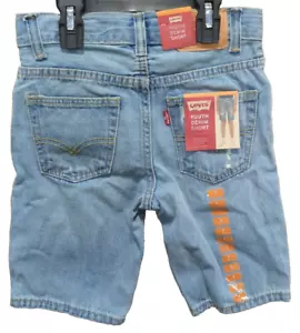 Levi's 511 Slim Fit Boys 7 Adj. Waistband Distressed Denim Shorts Blue -V4 - Picture 1 of 13