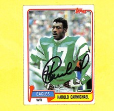 Harold Carmichael Signed Auto Autograph 1981 Topps #35 Card Eagles HOF 