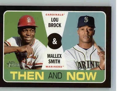 2020 Topps Heritage Then & Now 11 Mallex Smith Lou Brock - Image 1 of 2