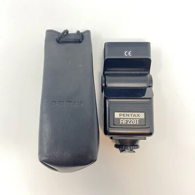 Pentax AF 220T Shoe Mount Flash for Pentax SLR DSLR AF Bounce GN22 (m/ISO 100) - Image 1 of 4