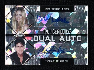2021 Leaf Metal Pop Century Dual Silver Crystals 10/15 Denise Richards Auto 0q0