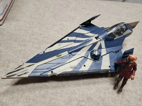 Star Wars 3.75 Plo Koon Fighter starfighter R.O.T.S clone Jedi (please Read) Cover