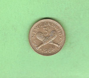 1964  NEW ZEALAND  THREEPENCE  COIN - Picture 1 of 2