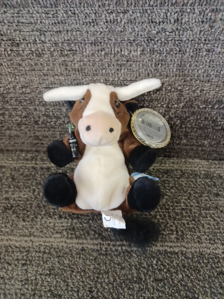 1998 Coca Cola Bean Bag Plush Vaca the Long Horn Cow #0227 RARE  - Image 1 of 1