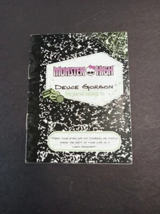 Folleto de libro diario Monster High Deuce Gorgon - Imagen 1 de 3