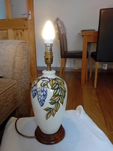 MOORCROFT WISTFUL 9"TALL LAMP L25/9 SHAPE BY KERRY GOODWIN 2014-2015 - Picture 1 of 8