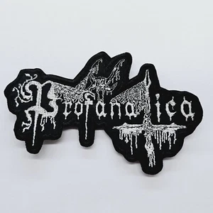 Profanatica White  Shaped  Logo  EMBROIDERED PATCH - Picture 1 of 2