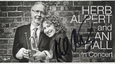 HERB ALPERT HAND SIGNED 4x8 PHOTO+COA            LEGENDARY TRUMPET PLAYER Cover