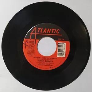 45 RPM Record DONNA SUMMER This Time I Know It's For Real Unplayed - Imagen 1 de 2