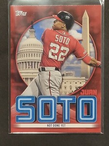 2021 Topps Juan Soto Red 3/10 SSP Insert JSH-14 Not Done Yet Nationals / Padres