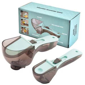 Adjustable Measuring Spoon Set For Kitchen Baking Plastic Measuring Spoon _co - Picture 1 of 15