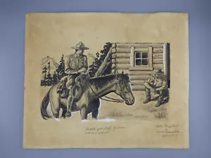 Nathaniel P. Steinberg libro originale illustrazione disegno cowboy artista elencato - Foto 1 di 10