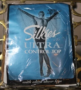 Vtg Silkies Ultra Control Top Nude Ultra Sheer XL Queen Hosiery Pantyhose Sheer - Picture 1 of 2