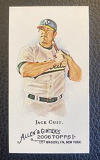 2008 Topps Allen and Ginter JACK CUST Bazooka Back Ssp #d 11/25 Oakland A’s