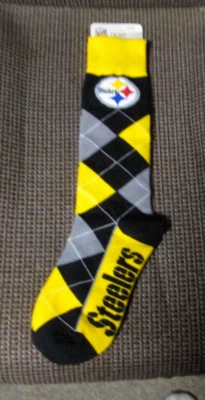 Pittsburgh Steelers Argyle Unisex Corte Redondo Calcetines NFL Ropa Talla Única Nuevo Foto 1 de 4