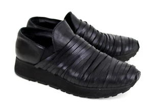 LD Tuttle ZAPATOS PLANOS REDONDOS CÓMODOS DE CUERO GENUINO NEGRO Talla 10/40 - Imagen 1 de 11