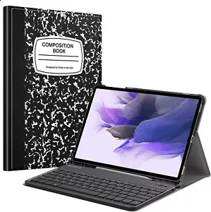 Bluetooth Keyboard Case for Samsung Galaxy Tab S7 FE 12.4'' SM-T730 2021 Cover - Picture 1 of 19