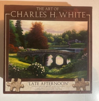 Vintage LATE AFTERNOON 1000 Piece Puzzle Art of CHARLES H WHITE sealed New - Image 1 of 3