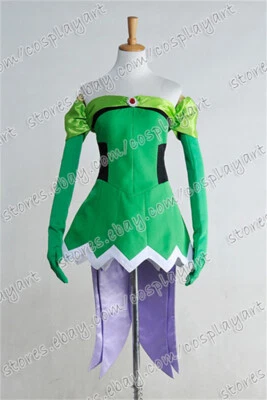 The Raijin Tribe Evergreen Costume Fairy Tail Cosplay Green Dress Outfit - Image 1 of 4
