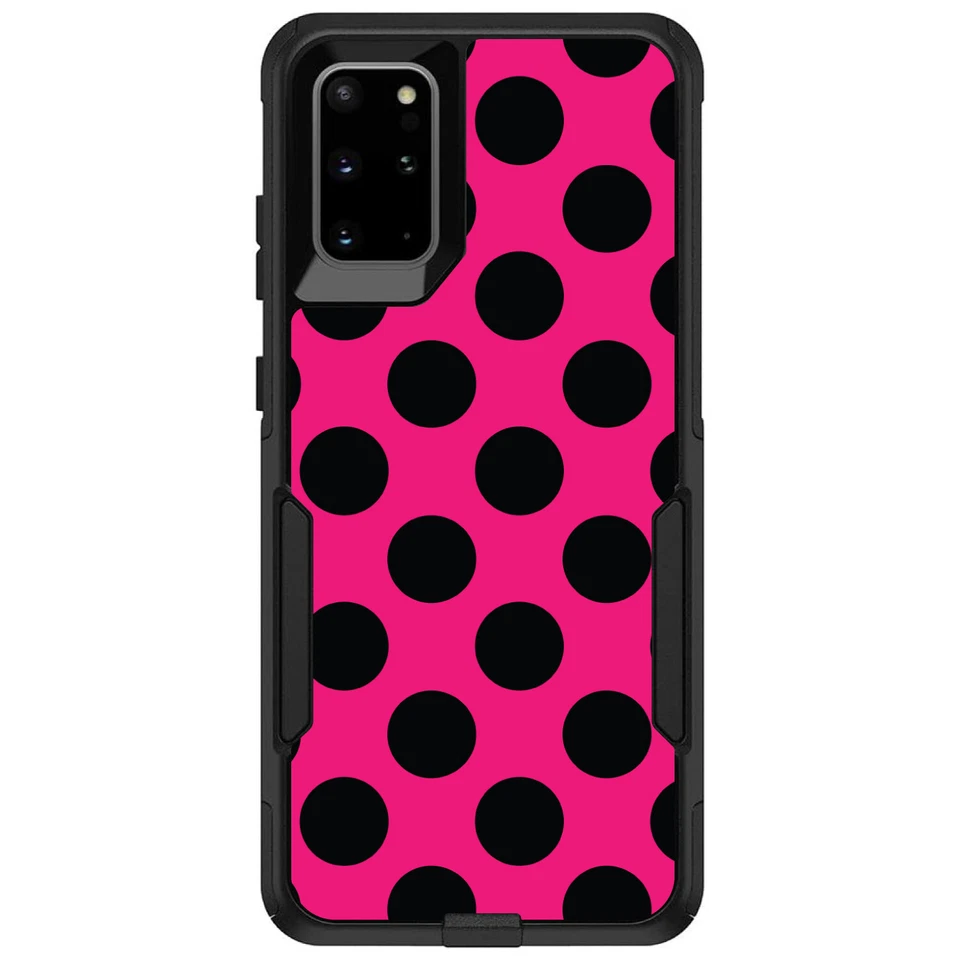 OtterBox Commuter para Galaxy S (elige modelo) lunares negros y rosas calientes Foto 1 de 1