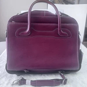 Mcklein Willow Brook cuero rojo con ruedas desmontables - Imagen 1 de 6
