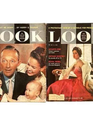 1960 Look Magazines x 2 Princess Margaret Royal Rebel Bing Crosby Bathing Suits - Image 1 of 4