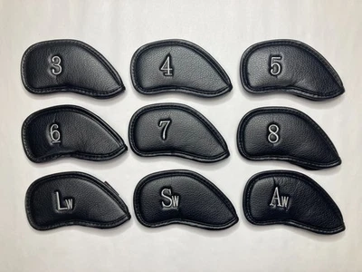 Lote de 9 cubiertas de cabeza de hierro para golf Craftsman de cuero sintético fundas para cabeza de golf Foto 1 de 4