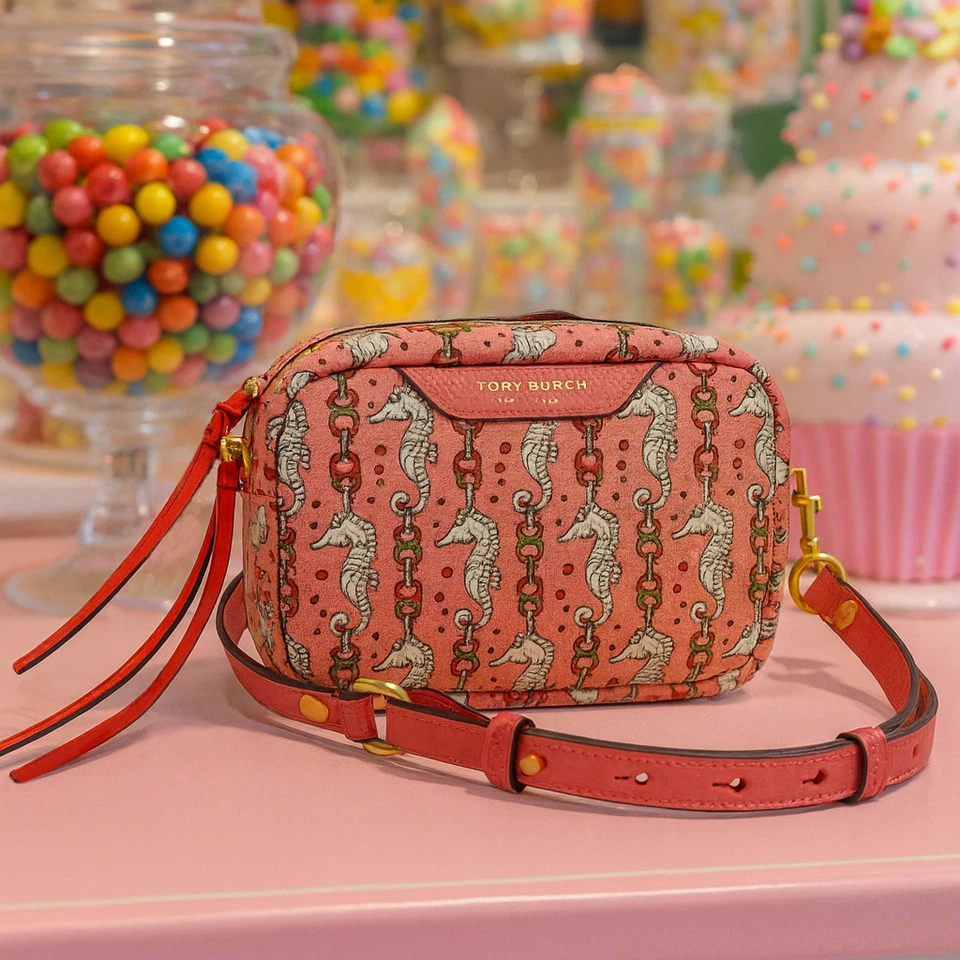 Tory Burch Perry Printed Mini Bag Pink Seahorse 64327