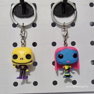 Funko Pop! Keychains: The Nightmare Before Christmas - Jack  Sally (Blacklight) - Picture 1 of 4