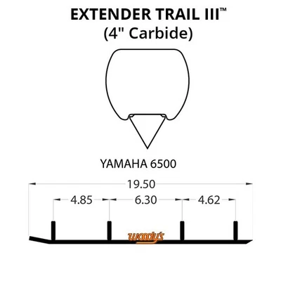 Corredores de carburo Woodys Extender Trail III de techo plano para Yamaha VX600SX VMAX 1999 Foto 1 de 2