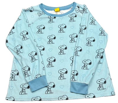 Peanuts Snoopy Woodstock Pajama Top Girls Large 12/14 Long Sleeve Sleep Shirt — 第 1/4 张图片