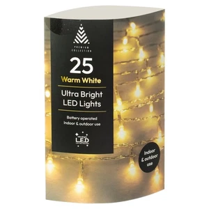 25pz Luci Led di Natale a Batteria Ultra Luminose LED - Bianco Caldo - Foto 1 di 5