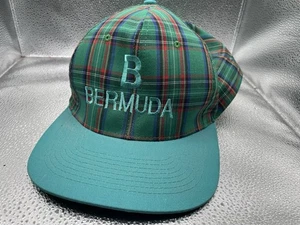 Nuevo de Lote Antiguo 1990 KC Snapback Sombrero Bermuda Verde/Púrpura Cuadros Camionero Talla Única - Imagen 1 de 8