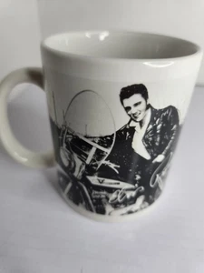 Tazza moto Elvis Presley nera bianca foto tazza caffè firma Rockabilly - Foto 1 di 6