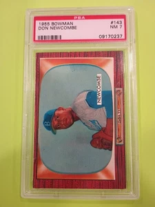 1955 Bowman - Don Newcombe #143 PSA 7 Brooklyn Dodgers - Bild 1 von 2
